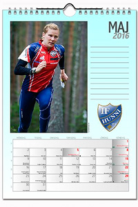Exempel p� olika blad i en f�reningskalender i A4-format.