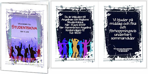 Du �r inbjuden till Angelinas och Majkens studentskiva