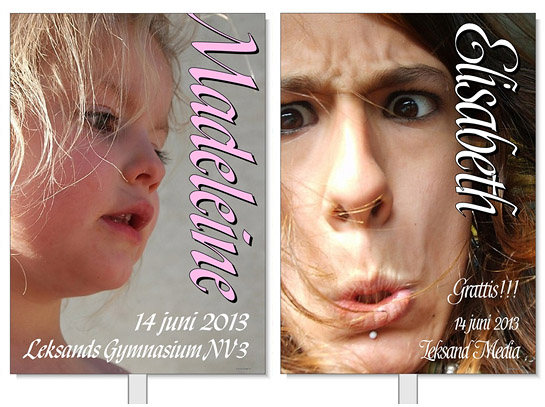 2 exempel p� studentskyltar