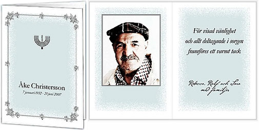 �ke Christersson. 7 januari 1932 - 21 juni 2007. F�r visad v�nlighet och allt deltagande i sorgen framf�res ett varmt tack. Rebecca, Rolf och Sara med familjer.