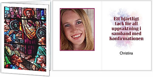 Ett hj�rtligt tack f�r all uppvaktning i samband med konfirmationen. Christina.