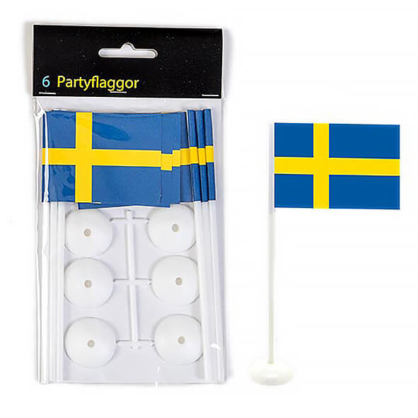 Bordsflaggor 6-pack