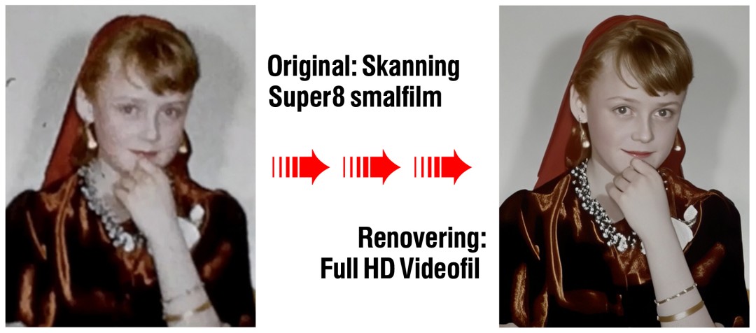Jämförelse före/efter renovering av 8 mm video