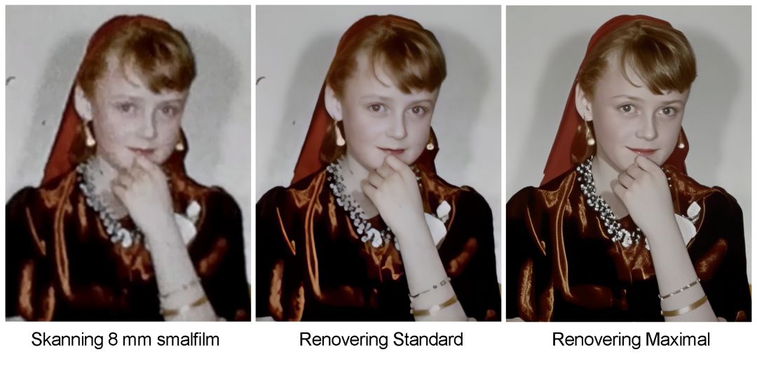 Jämförelse av renoveringsnivåer: Skanning, Standard, Max