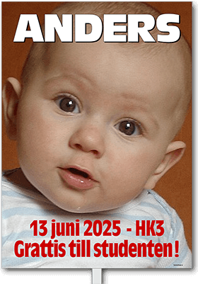 Studentskylt layout 16