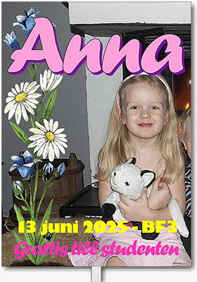Studentskylt layout 25