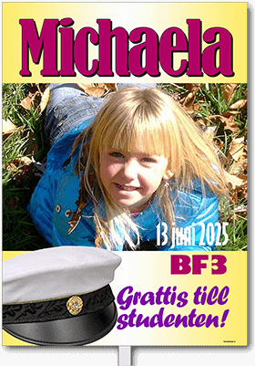 Studentskylt layout 32