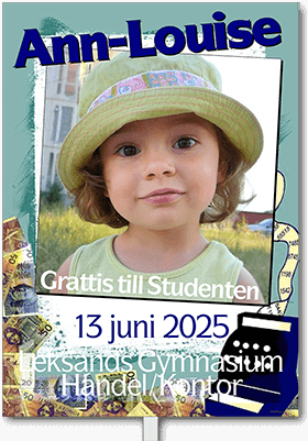 Studentskylt layout 36