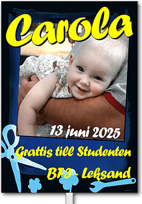 Studentskylt layout 38