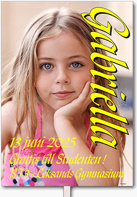 Studentskylt layout 48