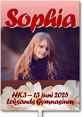 Studentskylt layout 50
