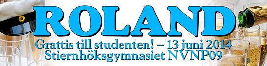 Studentbanderoll fr Roland