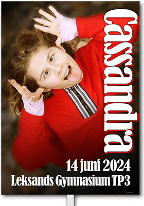Studentplakat: Cassandra, 12 juni 2020 - Leksands Gymnasium TP3